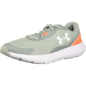 imageUnder Armour Mens Surge 3 Running Shoe300 Opal GreenPanic OrangeWhite