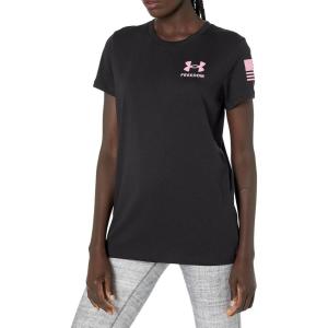 imageUnder Armour Womens New Freedom Flag TShirt002 Black   Flamingo