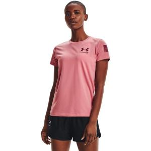 imageUnder Armour Womens New Freedom Flag TShirtPink Clay 663League Red