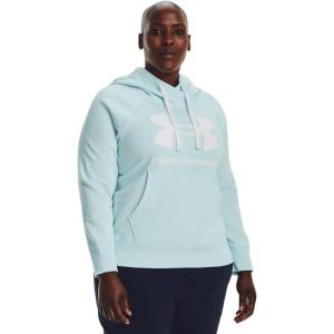 imageUnder Armour Womens Rival Fleece Logo Hoodie469 Fuse Teal   White