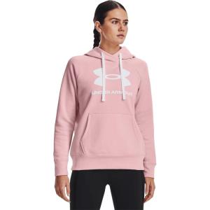 imageUnder Armour Womens Rival Fleece Logo Hoodie647 Prime Pink   White