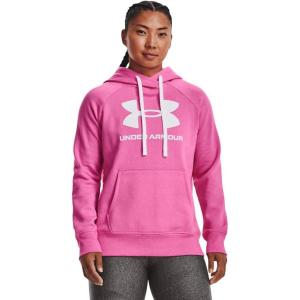 imageUnder Armour Womens Rival Fleece Logo Hoodie659 Pink Edge  White  White