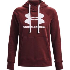 imageUnder Armour Womens Rival Fleece Logo Hoodie690 Chestnut Red   White