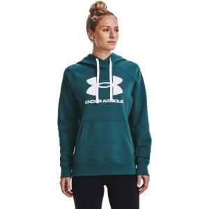imageUnder Armour Womens Rival Fleece Logo Hoodie716 Tourmaline Teal   White