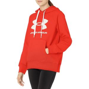 imageUnder Armour Womens Rival Fleece Logo Hoodie890 Radio Red   White
