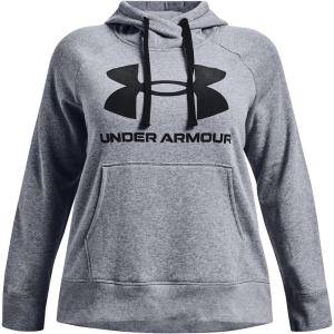 imageUnder Armour Womens Rival Fleece Logo HoodieSteel Medium Heather 035White