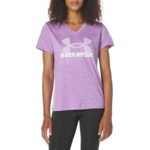 imageUnder Armour Womens Tech Marker Twist Short Sleeve T Shirt560 Provence Purple   Purple Ace