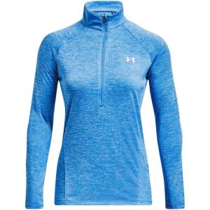 imageUnder Armour Womens Tech Twist  Zip LongSleeve Pullover464 Water  White  Metallic Silver