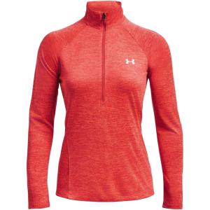 imageUnder Armour Womens Tech Twist  Zip LongSleeve Pullover638 Chakra  After Burn  Metallic Silver