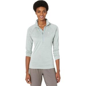imageUnder Armour Womens Tech Twist  Zip LongSleeve Pullover781 Opal Green  White  Metallic Silver