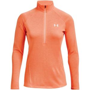 imageUnder Armour Womens Tech Twist  Zip LongSleeve Pullover866 Orange Blast  Orange Tropic  Metallic Silver