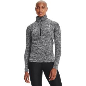imageUnder Armour Womens Tech Twist  Zip LongSleeve PulloverBlack Black Metallic Silver