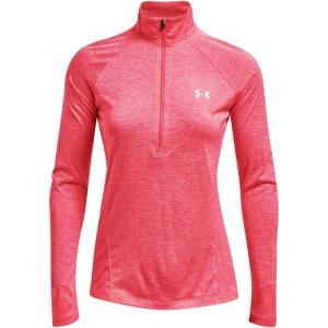 imageUnder Armour Womens Tech Twist  Zip LongSleeve PulloverCerise 653Metallic Silver