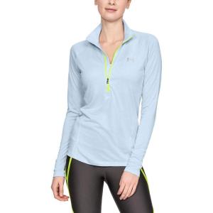 imageUnder Armour Womens Tech Twist  Zip LongSleeve PulloverCoded Blue 451Metallic Silver