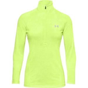 imageUnder Armour Womens Tech Twist  Zip LongSleeve PulloverLime Fizz 291Translucent