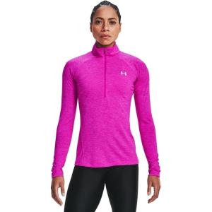 imageUnder Armour Womens Tech Twist  Zip LongSleeve PulloverMeteor Pink 660Metallic Silver