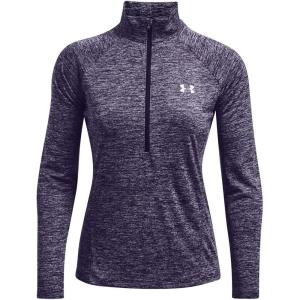 imageUnder Armour Womens Tech Twist  Zip LongSleeve PulloverPurple Switch 571Metallic Silver