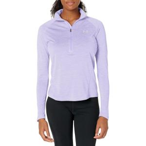 imageUnder Armour Womens Tech Twist  Zip LongSleeve PulloverPurple Tint 532Metallic Silver