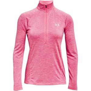 imageUnder Armour Womens Tech Twist  Zip LongSleeve PulloverRetro Pink 676Metallic Silver