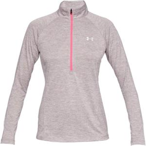 imageUnder Armour Womens Tech Twist  Zip LongSleeve PulloverTetra Gray 015Metallic Silver