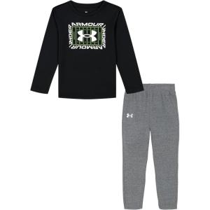 imageUnder Armour babyboys Long Sleeve Shirt and Jogger Set Durable Stretch and LightweightBlackFootball Field