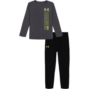 imageUnder Armour babyboys Long Sleeve Shirt and Jogger Set Durable Stretch and LightweightCastlerock Wordmark