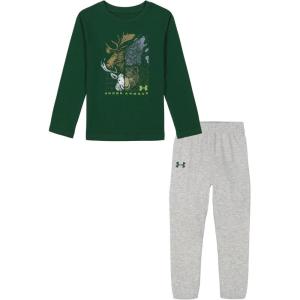 imageUnder Armour babyboys Long Sleeve Shirt and Jogger Set Durable Stretch and LightweightForest Multi Animal