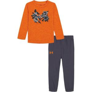 imageUnder Armour babyboys Long Sleeve Shirt and Jogger Set Durable Stretch and LightweightTeam OrangeCamo