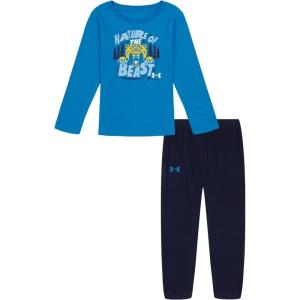 imageUnder Armour babyboys Tee and Short Set Short Sleeve and Tank Designs Lightweight and BreathableCosmic Blue Nature