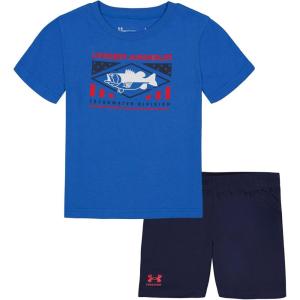 imageUnder Armour babyboys Tee and Short Set Short Sleeve and Tank Designs Lightweight and BreathableVictory Blue Freedom