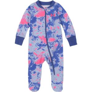 imageUnder Armour babygirls Coverall Footie Zipup Closure Logo ampamp Printed DesignsOxford Blue Tie Dye