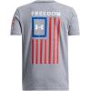 imageUnder Armour Boys Freedom Flag Short Sleeve T Shirt035 Steel Light Heather   Red