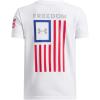 imageUnder Armour Boys Freedom Flag Short Sleeve T Shirt100 White   Red