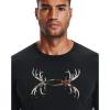 imageUnder Armour Mens Antler Logo Short Sleeve T Shirt  Casual Hunting Apparel  Camo Graphic Tee001 Black   Ua Barren Camo