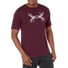 imageUnder Armour Mens Antler Logo Short Sleeve T Shirt  Casual Hunting Apparel  Camo Graphic TeeDark Maroon 600Mod Gray