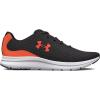 imageUnder Armour Mens Charged Impulse 3 Running Shoe105 Jet GrayPanic OrangePanic Orange