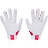 imageUnder Armour Mens Clean Up Baseball Gloves105 White  Red  Red
