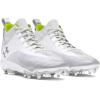 imageUnder Armour Mens Hammer 20 Mc Football Shoe100 WhiteMetallic SilverMetallic Silver