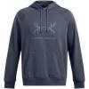 imageUnder Armour Mens Rival Fleece Antler Wordmark Hoodie  UltraSoft CottonBlend Mens Sweatshirt  Hooded Athletic Pullover044 Downpour Gray   Gravel