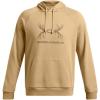 imageUnder Armour Mens Rival Fleece Antler Wordmark Hoodie  UltraSoft CottonBlend Mens Sweatshirt  Hooded Athletic Pullover263 Camel   Coyote