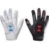 imageUnder Armour Boys F9 Novelty Football Gloves100 White  Black  Atomic