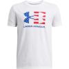 imageUnder Armour Boys Freedom Chest Flag Short Sleeve T Shirt100 White   Red