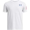 imageUnder Armour Boys Freedom Flag Short Sleeve T Shirt100 White   Red