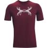 imageUnder Armour Mens Antler Logo Short Sleeve T Shirt  Casual Hunting Apparel  Camo Graphic TeeDark Maroon 600Mod Gray