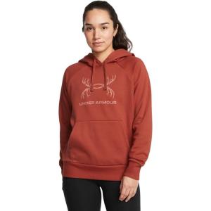 imageUnder Armour  Womens Rival Antler Hoodie840 Earthen Orange   Canyon Pink