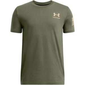 imageUnder Armour Boys Freedom Flag Short Sleeve T Shirt390 Marine Od Green   Desert Sand
