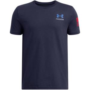 imageUnder Armour Boys Freedom Flag Short Sleeve T Shirt410 Midnight Navy   Red