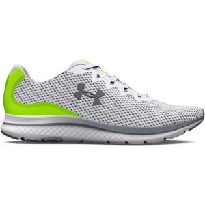 imageUnder Armour Mens Charged Impulse 3 Running Shoe101 WhiteLime SurgeGravel