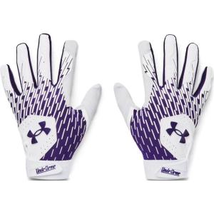 imageUnder Armour Mens Clean Up Baseball Gloves104 White  Purple  Purple