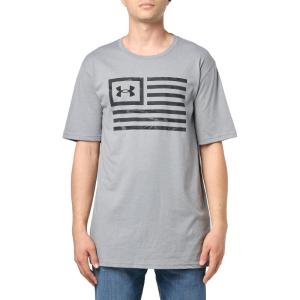 imageUnder Armour Mens Freedom Graphic Short Sleeve TShirt035 Steel Medium Heather   Black